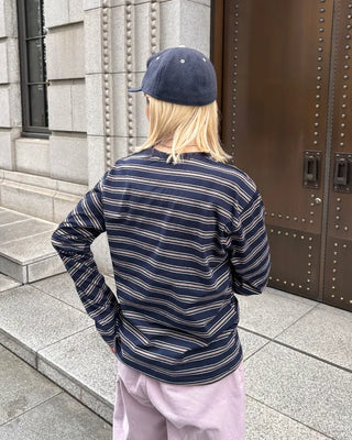 Double-border long-sleeve T-shirt