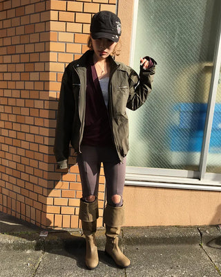 2-Way Wrap Knee-High Leather Boots