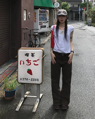 Simple square shoulder bag