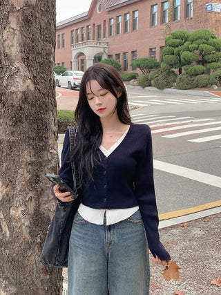 Day layered knit cardigan