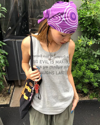 Bustline Lettering Tank Top