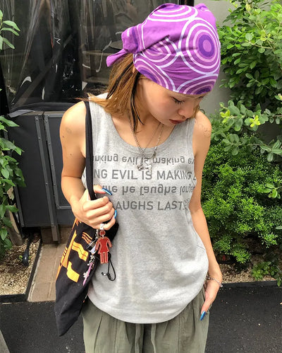 Bustline Lettering Tank Top