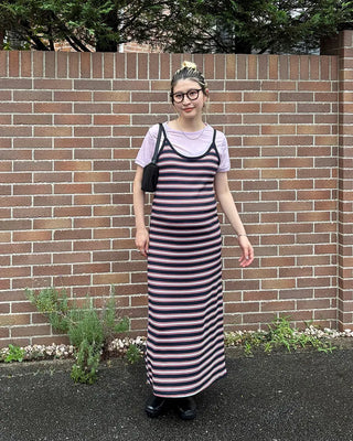 Triple Border Camisole Maxi Dress