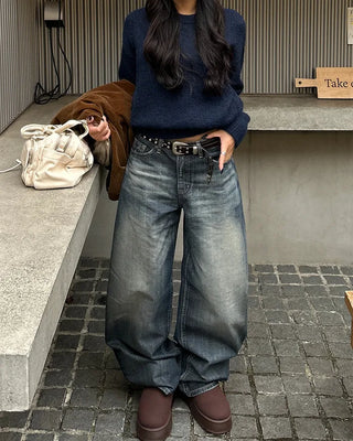 Wool round knit