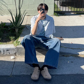 Balloon denim pants