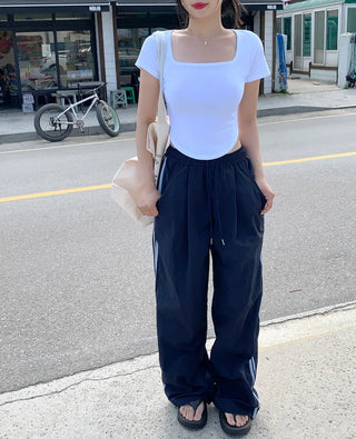 Elastic waist pants (2 colors)