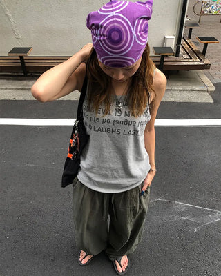 Bustline Lettering Tank Top