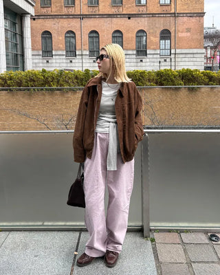 Waist tie camisole layered long-sleeve T-shirt