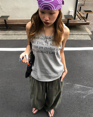 Bustline Lettering Tank Top