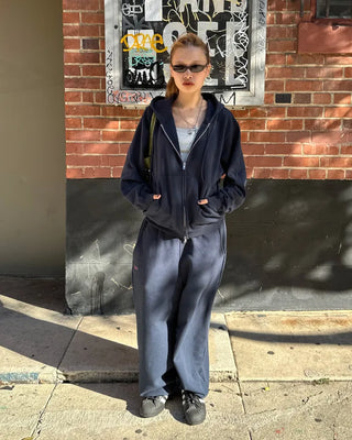 (ORIGINAL) Oversized Double Zip Hoodie (Fleece Lined)