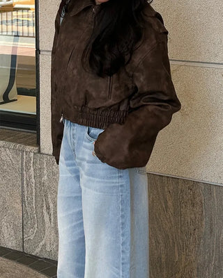 Whiskered Wash Wide Denim Pants