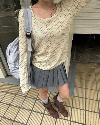 Simple summer ribbed knee-high socks