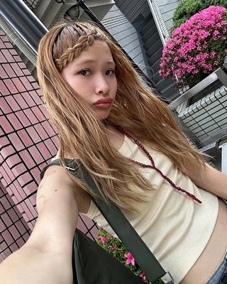 U-neck cropped ribbed tank top
