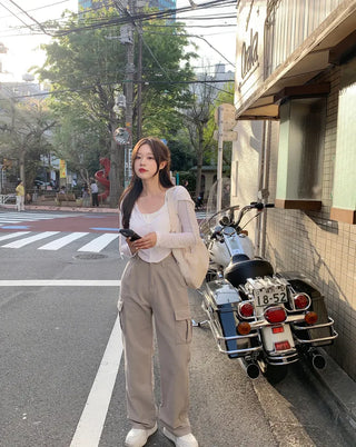 [With built-in cups] Sleeveless top with button-up cups (4 colors)