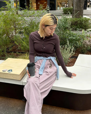 Semi-Clothed Slim Cardigan