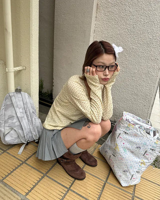 Square acrylic frame glasses