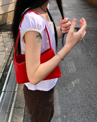 Simple square shoulder bag