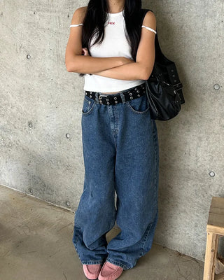 Pigmented Wide Curve Jeans