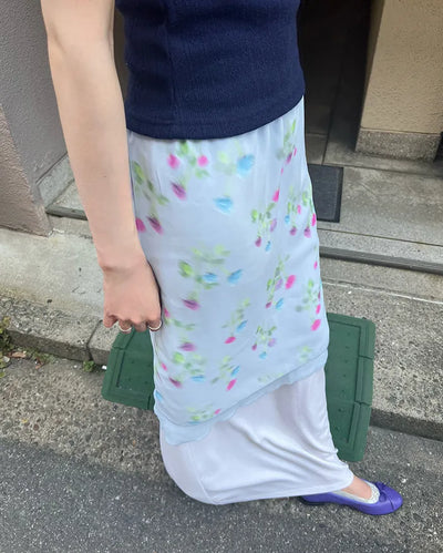 Flower Midi Skirt