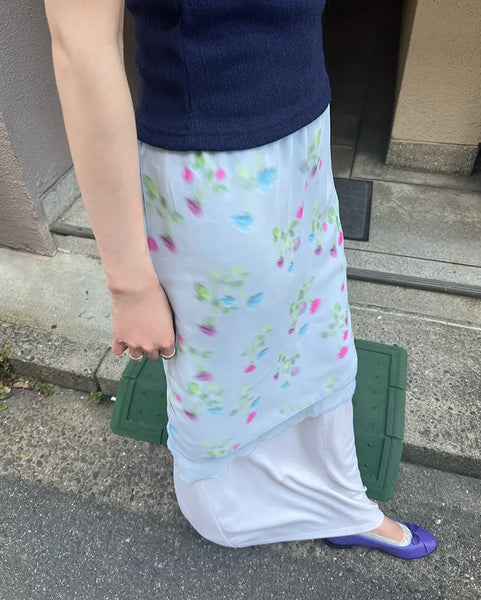 Flower Midi Skirt
