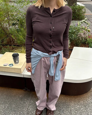 Semi-Clothed Slim Cardigan