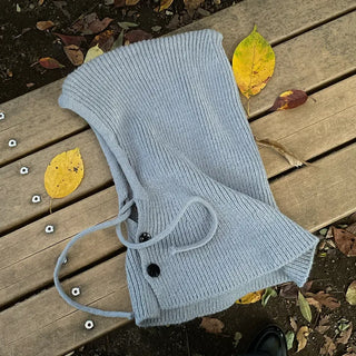 Button-up knit balaclava