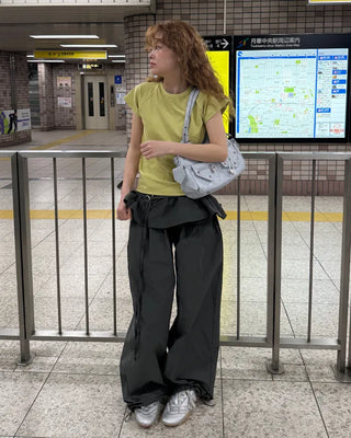 Waist strap skirt & track pants
