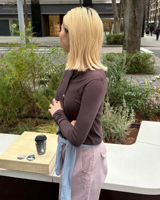 Semi-Clothed Slim Cardigan