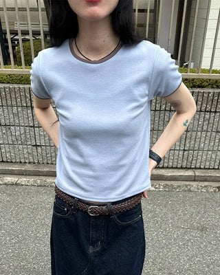 Two-tone block ringer T-shirt