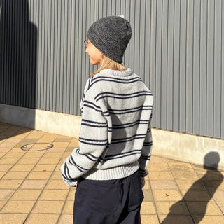 Striped round knit