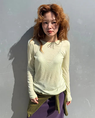Simple Layered Long Sleeve T-Shirt