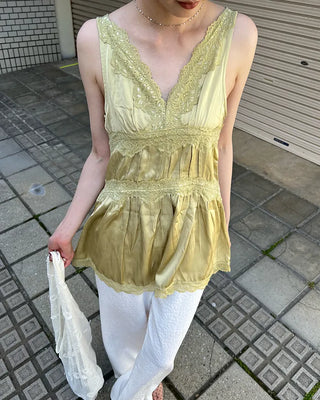 Lace V-neck mini dress