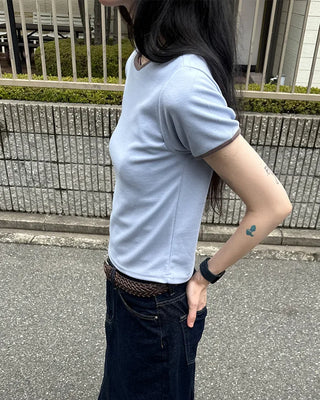 Leather twist belt