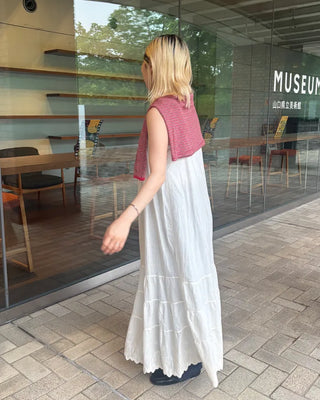 Perforated Lace Camisole Maxi Dress