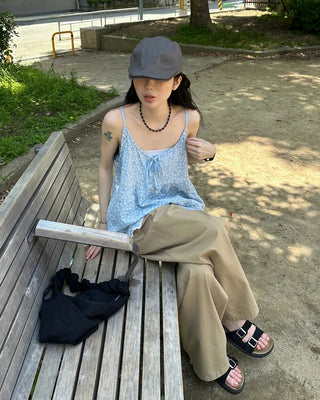 Flower Shirring Camisole