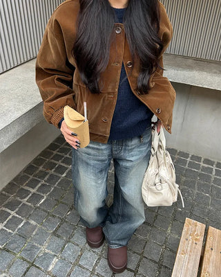 Wool round knit