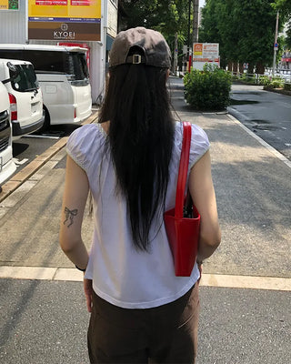 Simple square shoulder bag