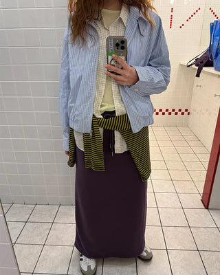 Waist String Sweat Long Skirt