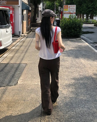 Simple square shoulder bag