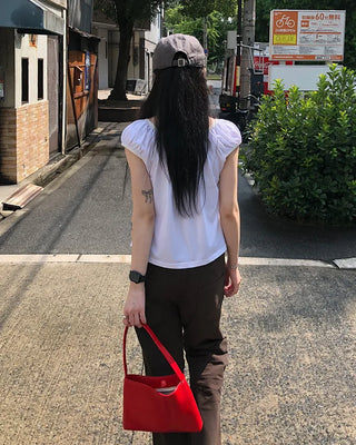 Simple square shoulder bag