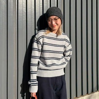 Striped round knit
