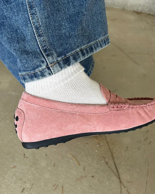 Suede Driving Flat Loafers