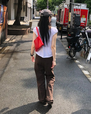 Simple square shoulder bag