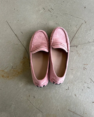 Suede Driving Flat Loafers