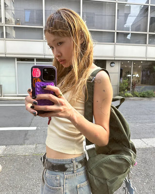 U-neck cropped ribbed tank top