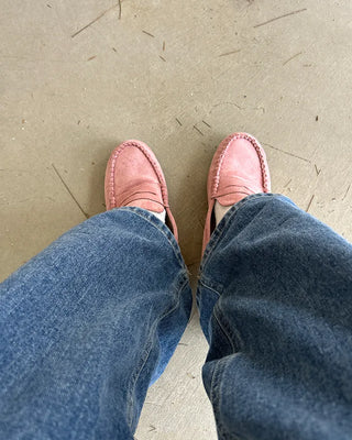 Suede Driving Flat Loafers
