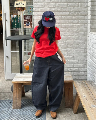 Round neck simple cotton half T-shirt
