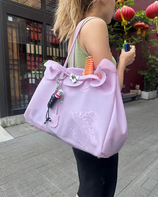 Matte Jelly Big Square Lock Bag