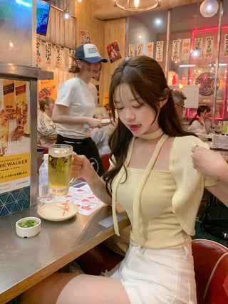 [3-piece set] Summer Cat Top Bolero Set (5 colors)