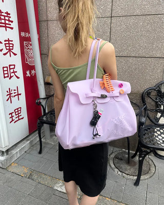 Matte Jelly Big Square Lock Bag
